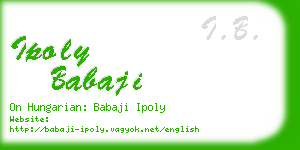 ipoly babaji business card
